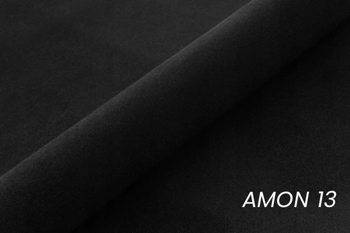 Kontinentální postel Verona 160x200 s úložným prostorem - černý hydrofobní velur Amon 13 Postel boxspring Verona 160x200 s úložním prostorem - černá samet hydrofobní  Amon 13
