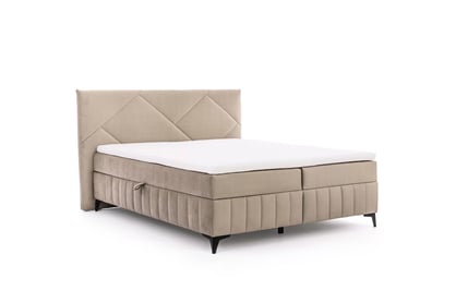 Postel boxspring Wasil 160x200 s úložným prostorem - béžová látka Element 6