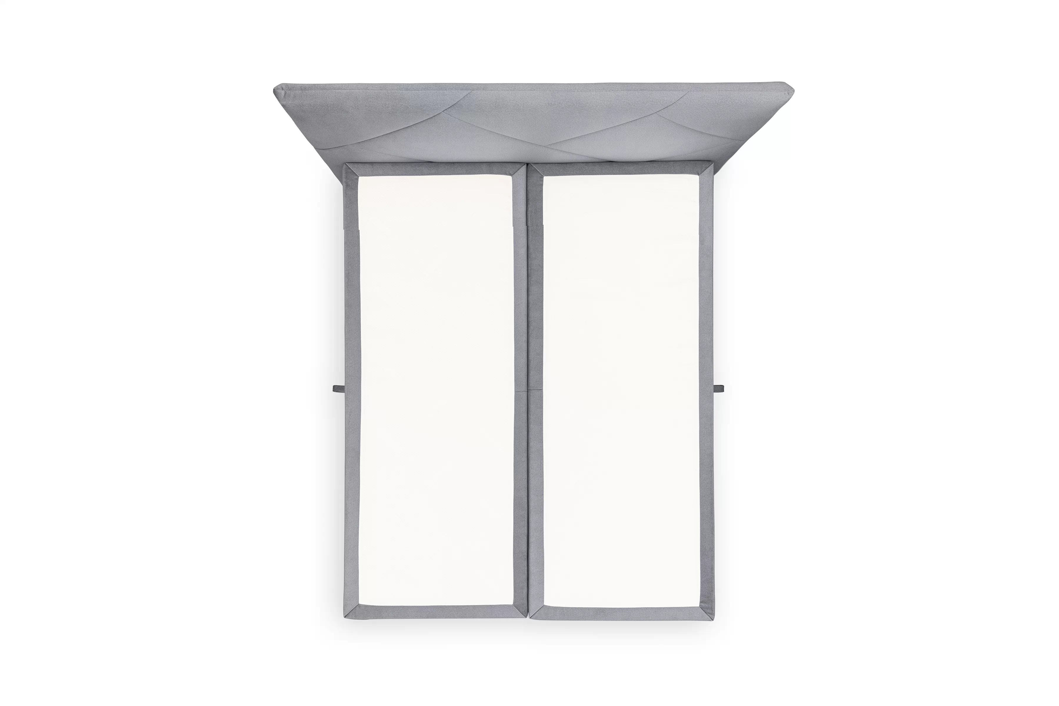 Posteľ Boxspring Wasil 160x200 s úložným priestorom - popolový hydrofóbny zamat Element 24 Boxspring posteľ Wasil 160x200 s úložným priestorom - Popolový zamat hydrofobowy Element 24 