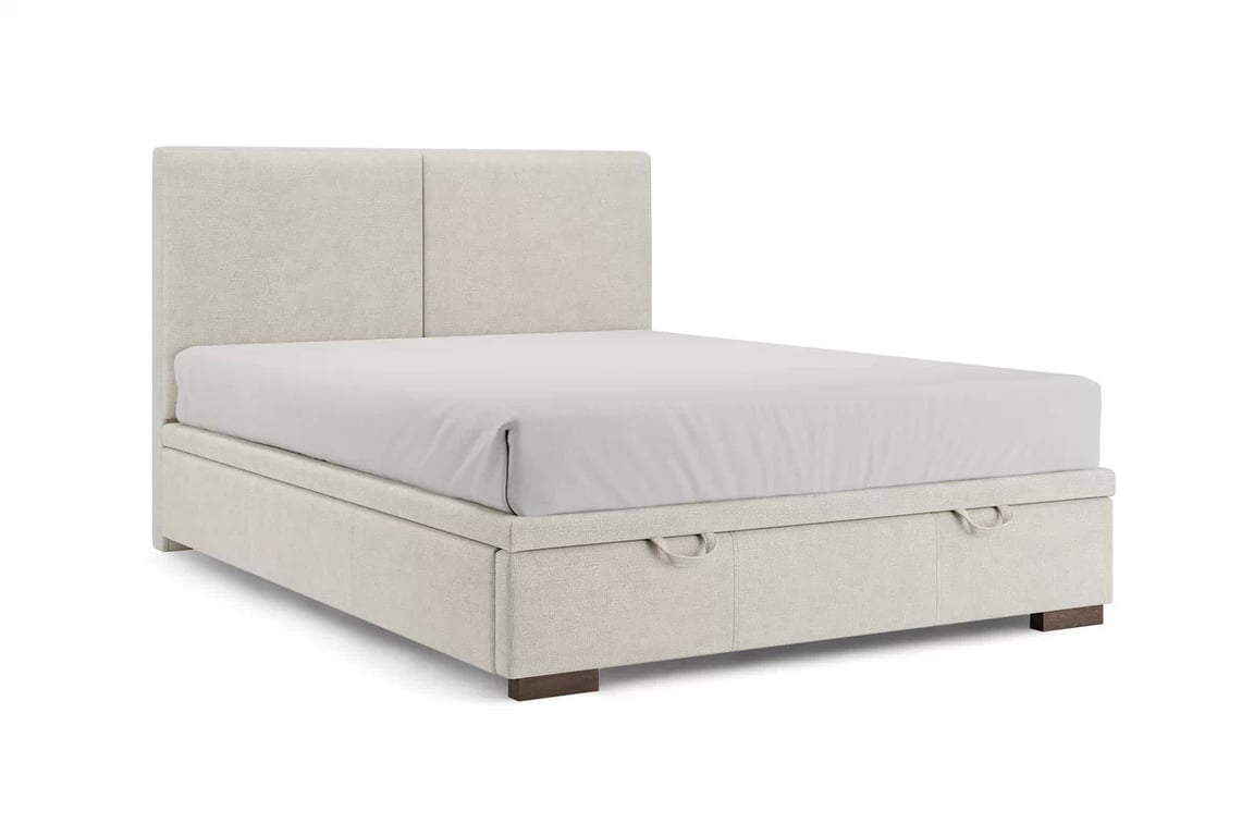 Postel boxspring Lektis s úložným prostorem 140x200 - dřevěné nohy wenge Postel boxspring s úložným prostorem Lektis - 140x200 / Nohy dřevěná wenge 