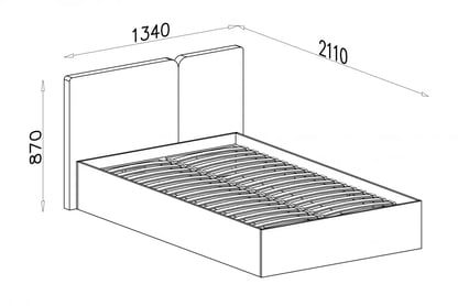 Detská posteľ Azalio 120x200 - eukalyptus Posteľ mlodziezowe Luca 14 - 120x200 - eukaliptus