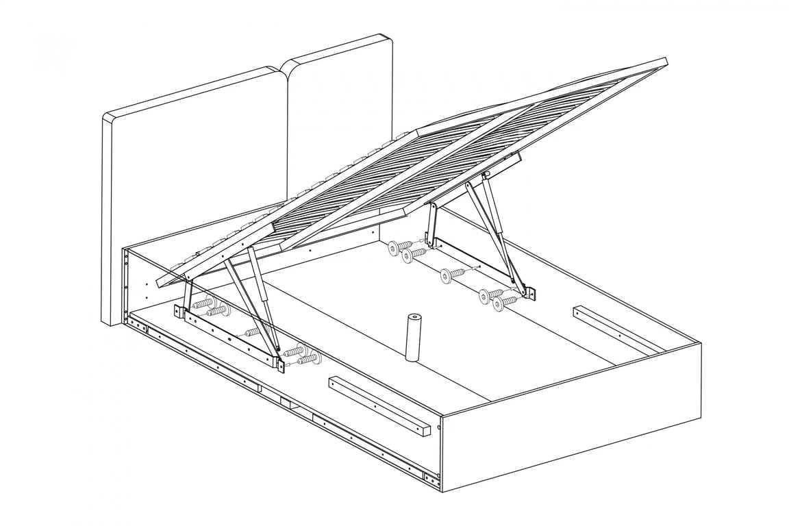 Detská posteľ Azalio 120x200 - eukalyptus Posteľ mlodziezowe Luca 14 - 120x200 - eukaliptus