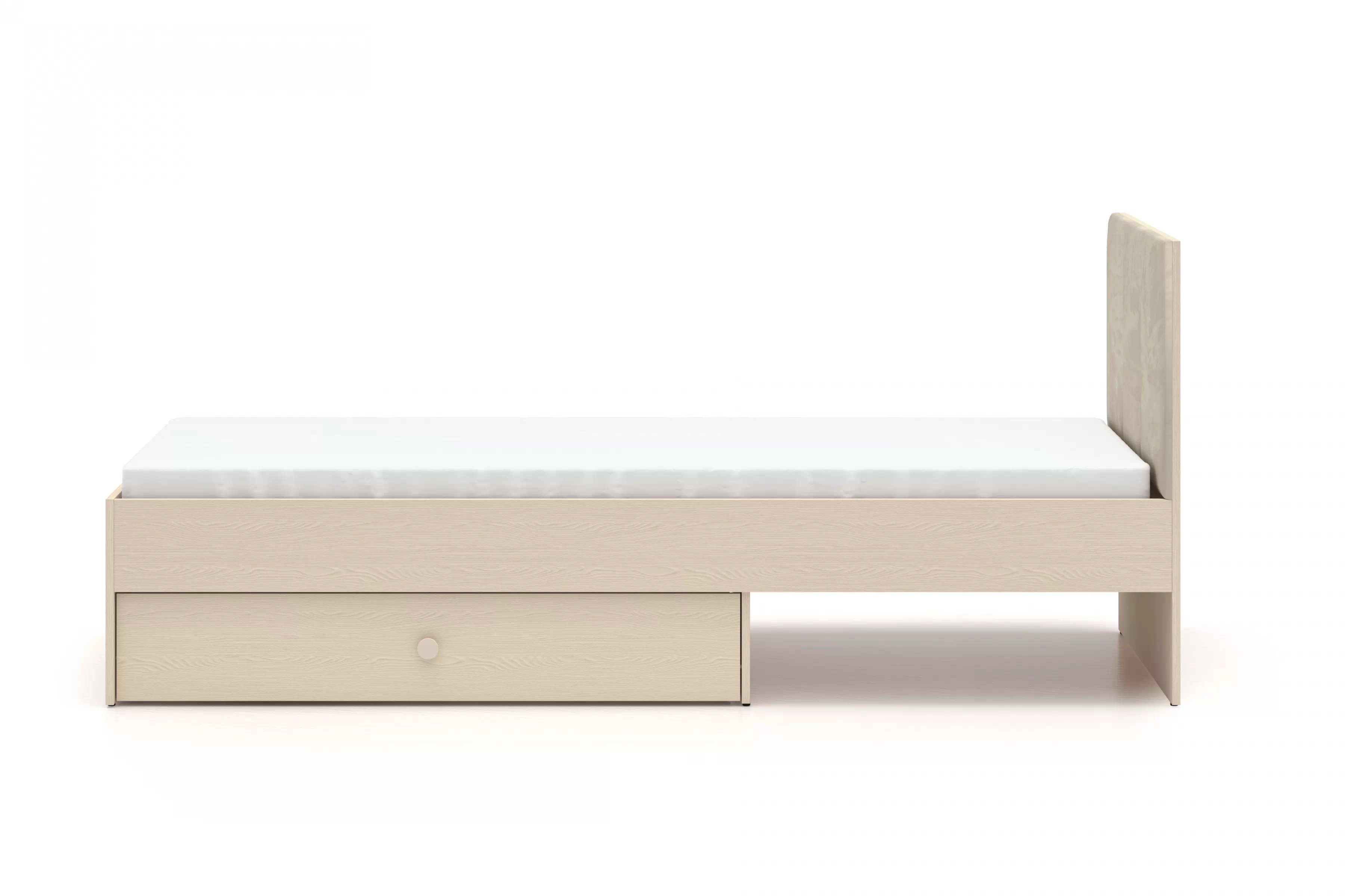 Detská posteľ Marla 90x200 cm - béžový velúr Nice 2 / púštny piesok Posteľ mlodziezowe Marla 90x200 cm - béžový velúr Nice 2 / piasek pustyni