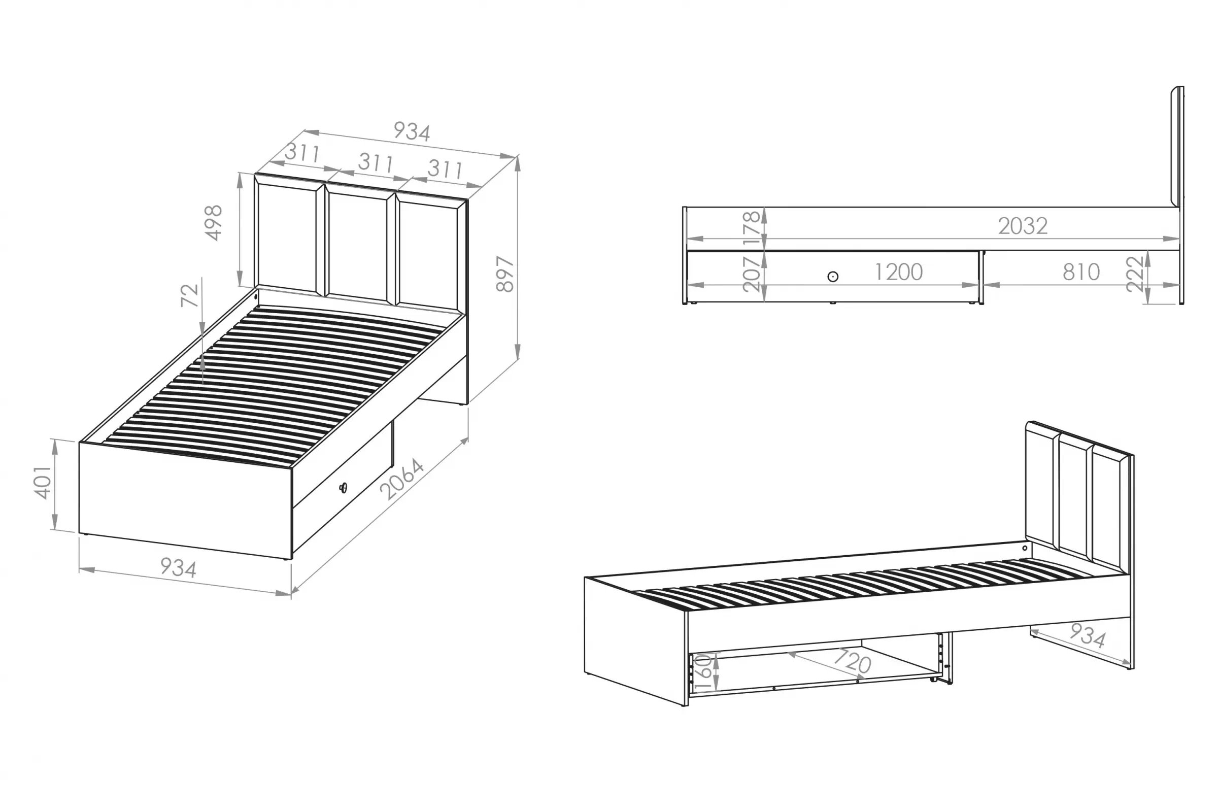 Detská posteľ Marla 90x200 cm - béžový velúr Nice 2 / púštny piesok Posteľ mlodziezowe Marla 90x200 cm - béžový velúr Nice 2 / piasek pustyni