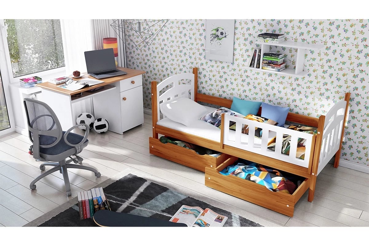 Přízemní postel Nati pro 1 osobu postel béžový suků