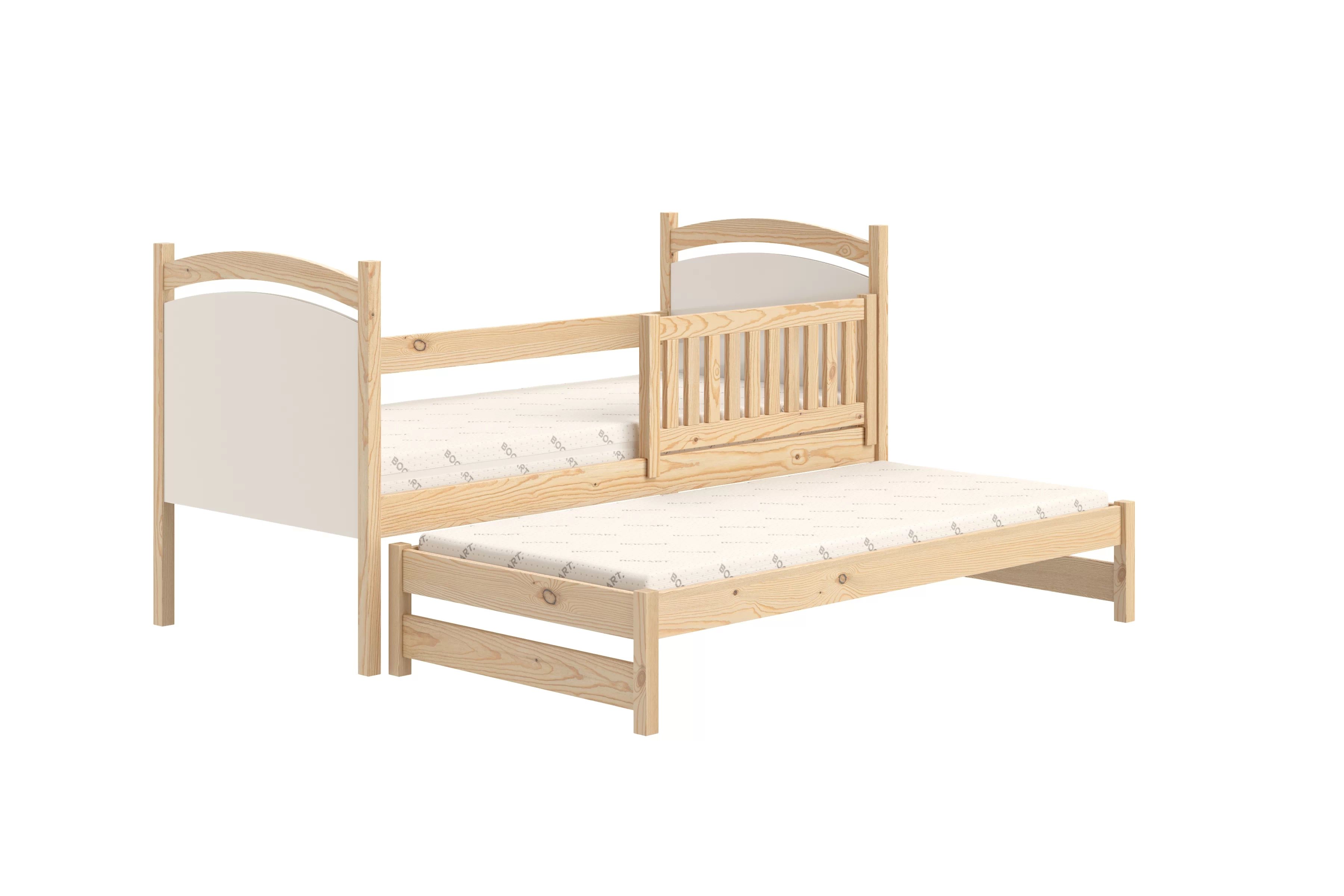 Posteľ s prístelkou s tabuľou Amely - borovica, 80x180 Posteľ prízemná Amely 80x180 výsuvna z tablica suchoscieralna - Borovica 