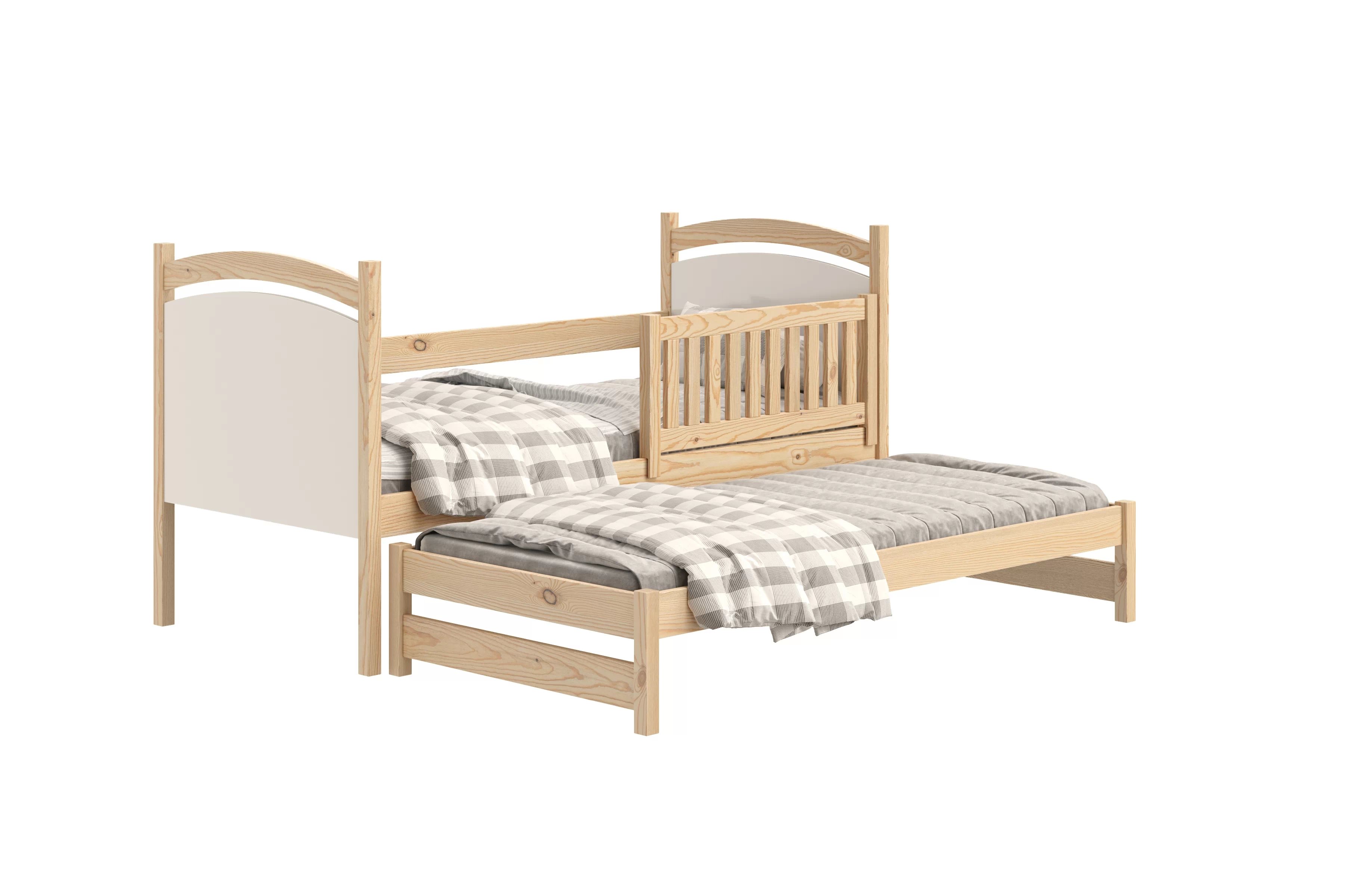 Dětská přízemní výsuvná postel Amely s tabulí na fixy 90x190 cm - borovice Postel přízemní Amely 90x190 výsuvná z tablica suchoscieralna - borovice