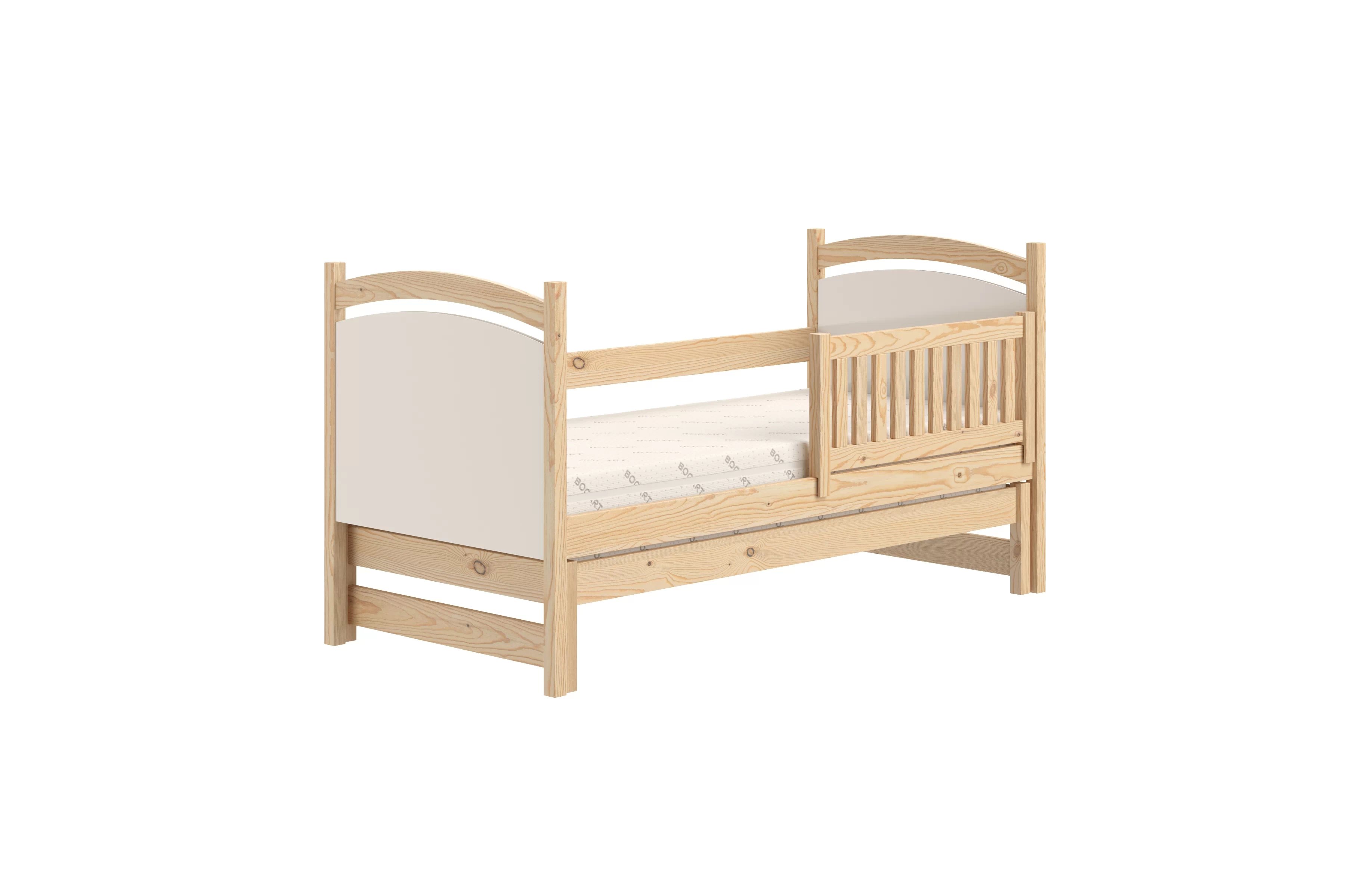 Posteľ s prístelkou s tabuľou Amely - borovica, 90x200 Posteľ prízemná Amely 90x200 výsuvna z tablica suchoscieralna - Borovica 