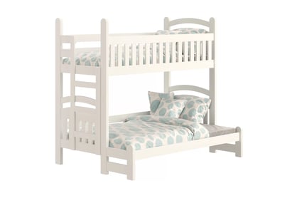Poschodová posteľ Amely Maxi ľavá - 90x200/120x200 cm - biela