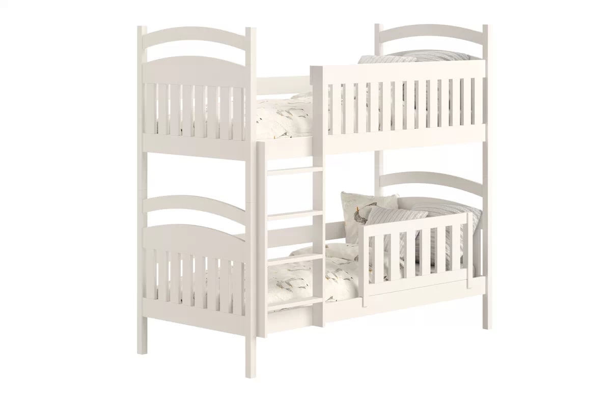 Detská poschodová posteľ Amely s zásuvkami 90x180 cm - biela Posteľ poschodová drevená Amely so zásuvkami -  90x180 / Biely