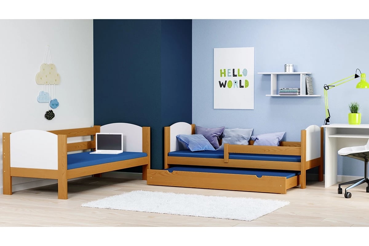 Poschodová drevená posteľ Feliks II 3 os. Posteľ pietrowe - rozkladane