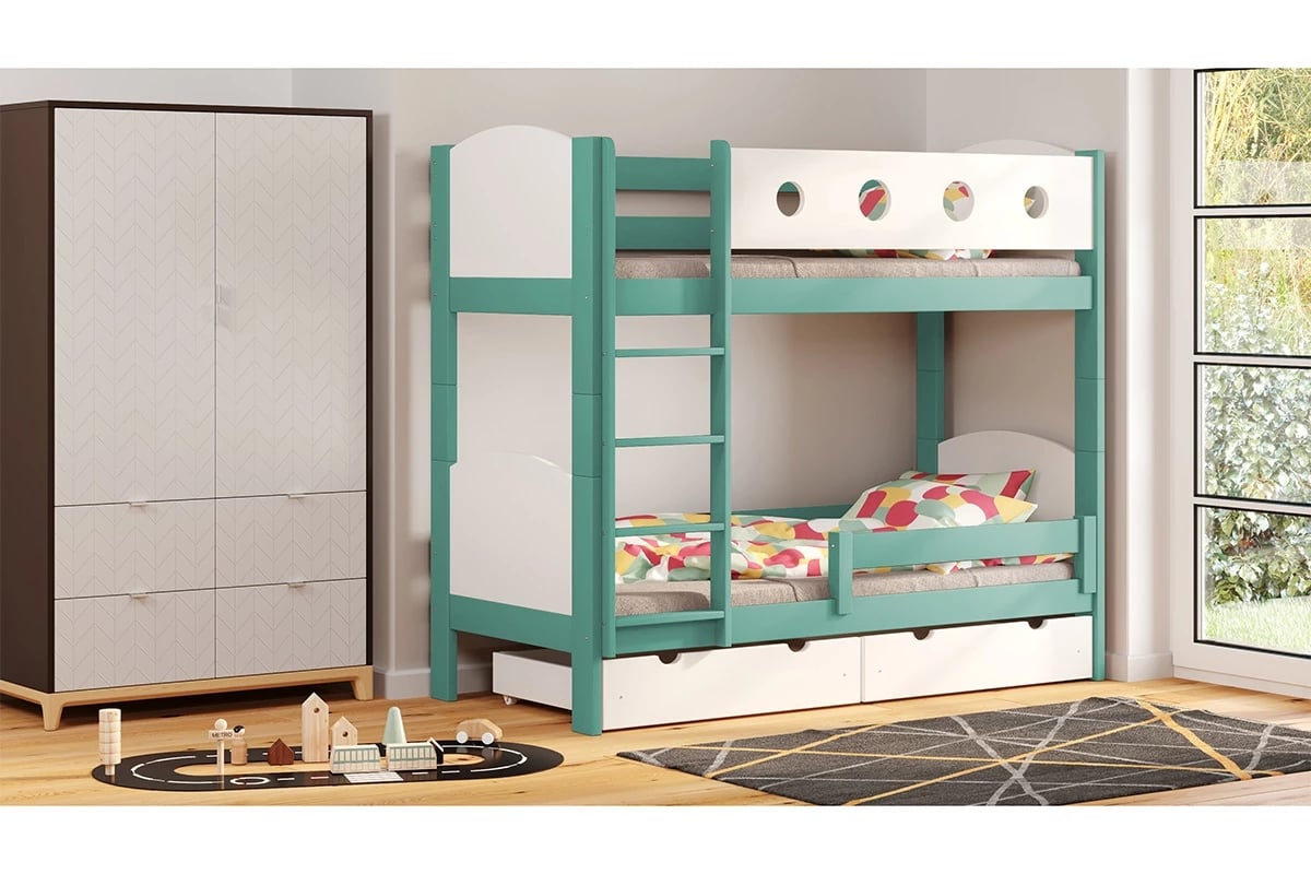 Dřevěná patrová postel Feliks II mietowe postel patrová