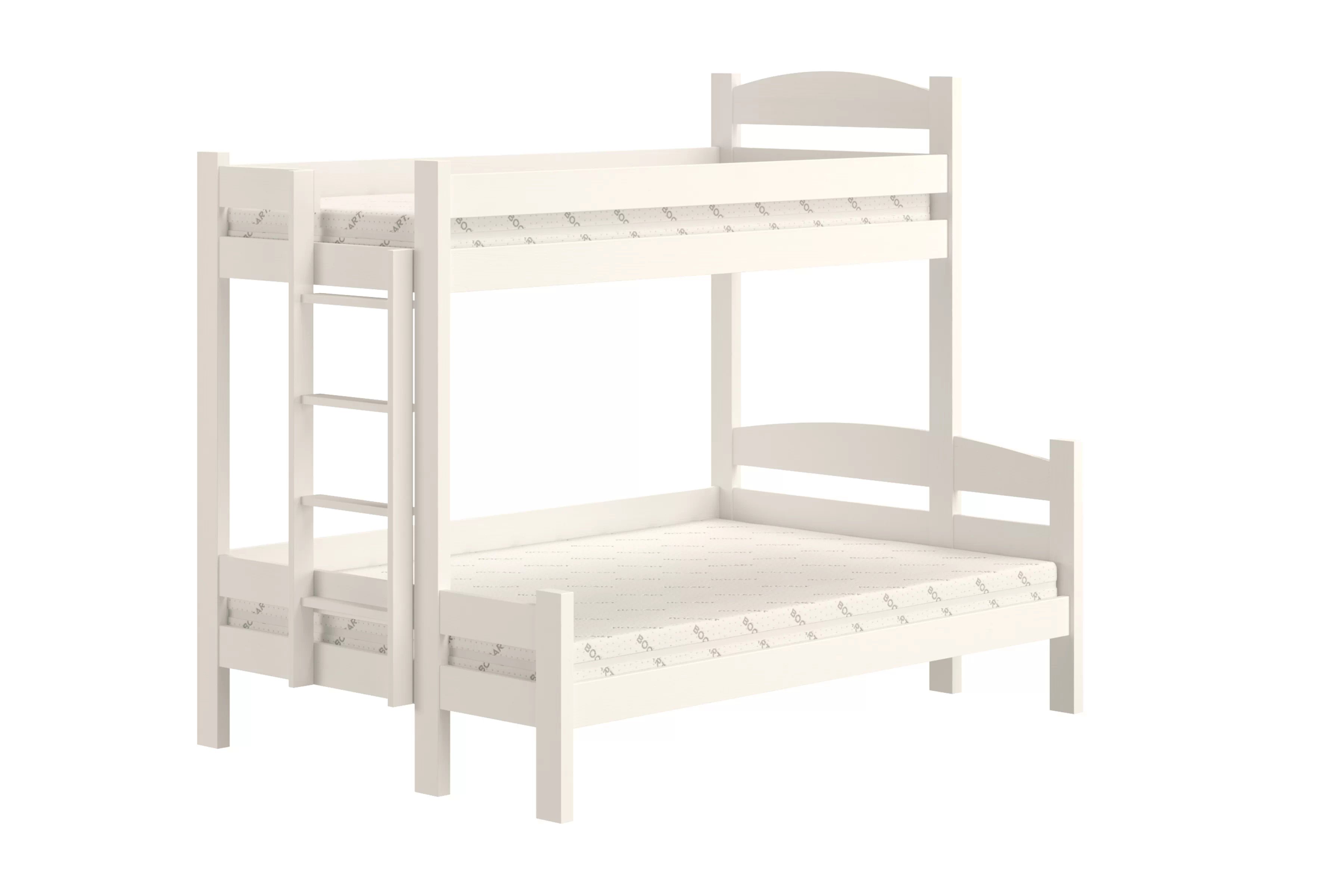 Patrová postel Lovic levá 80x200/120x200 cm - bílá Postel patrová  Lovic 80x200/120x200 se zásuvkami levá - bílá