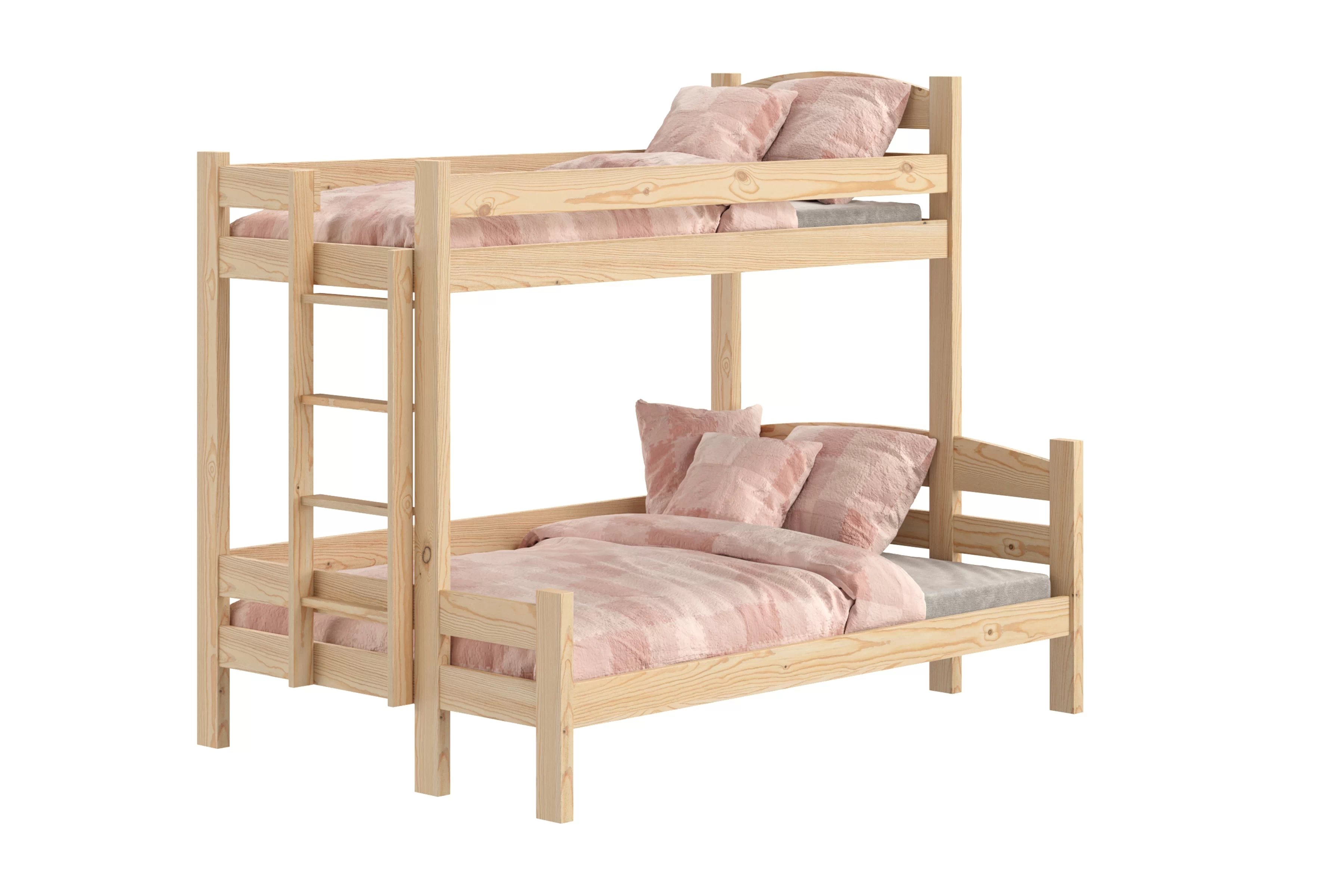 Poschodová posteľ Lovic so zásuvkami ľavá - borovica, 80x200/140x200 Posteľ poschodová Lovic 80x200/140x200 so zásuvkami ľavá strana - Borovica