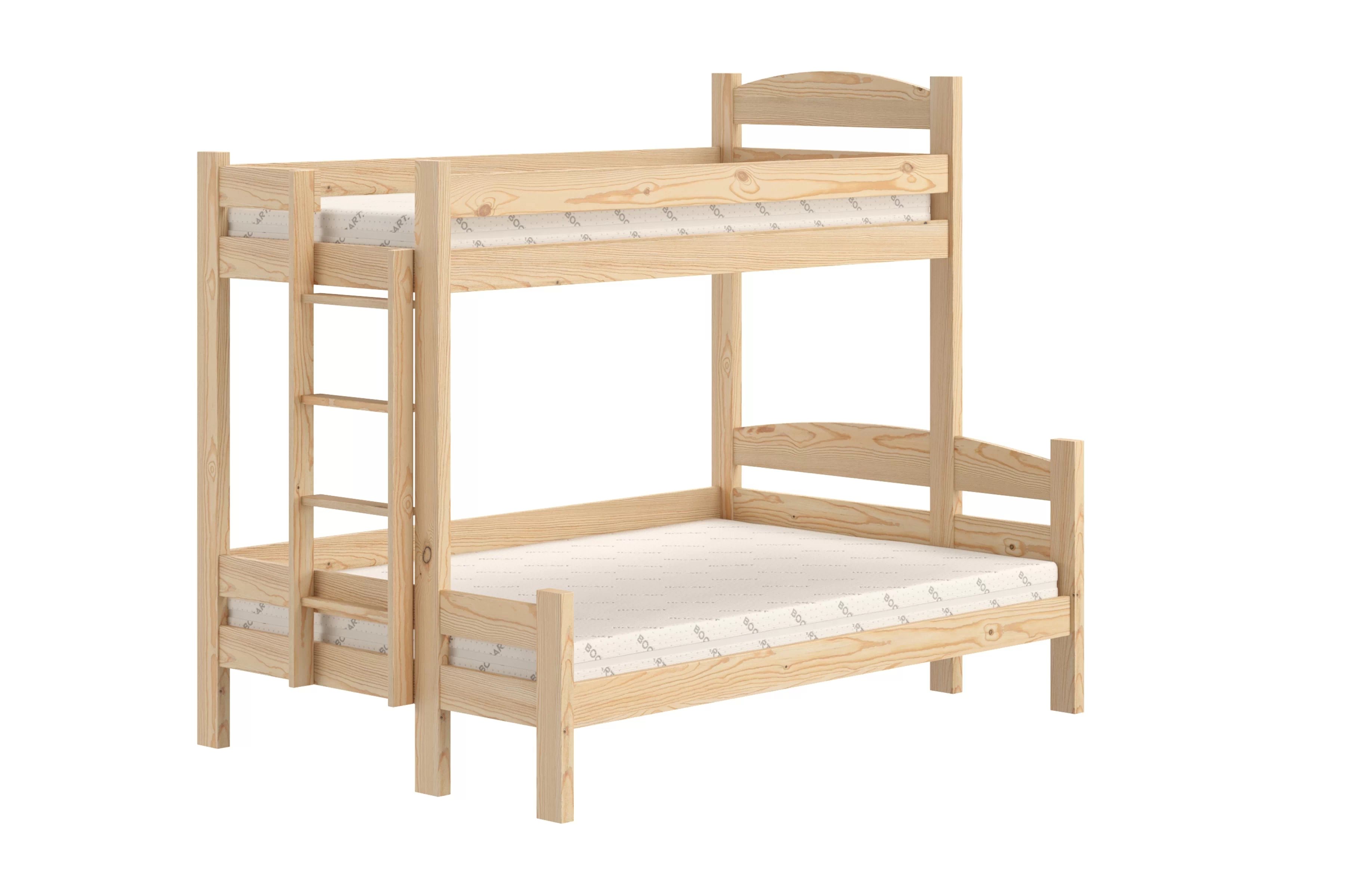 Poschodová posteľ Lovic so zásuvkami ľavá - borovica, 80x200/140x200 Posteľ poschodová Lovic 80x200/140x200 so zásuvkami ľavá strana - Borovica