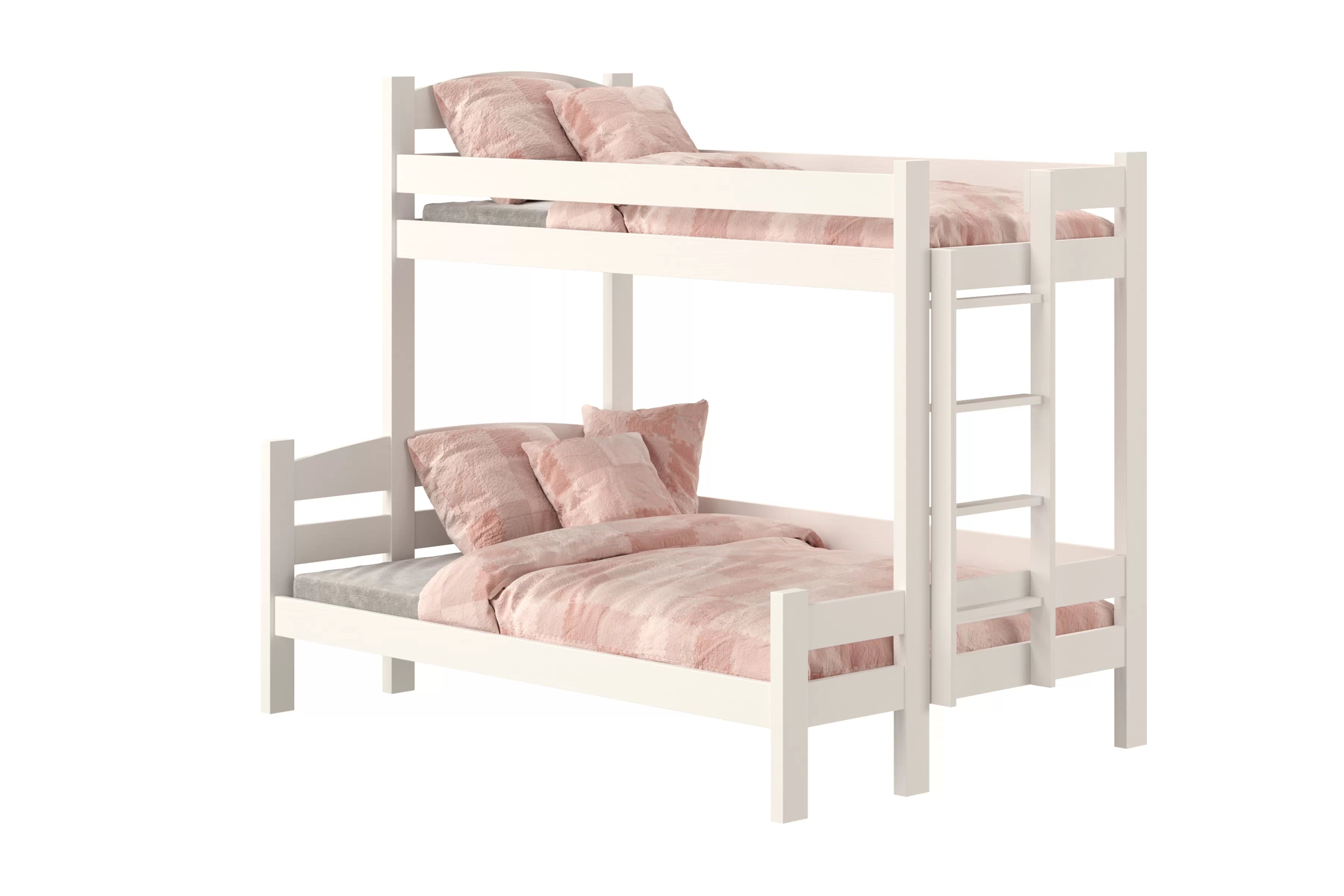 Patrová postel Lovic pravá 80x200/140x200 cm - bílá Postel patrová  Lovic 80x200/140x200 se zásuvkami pravá - bílá