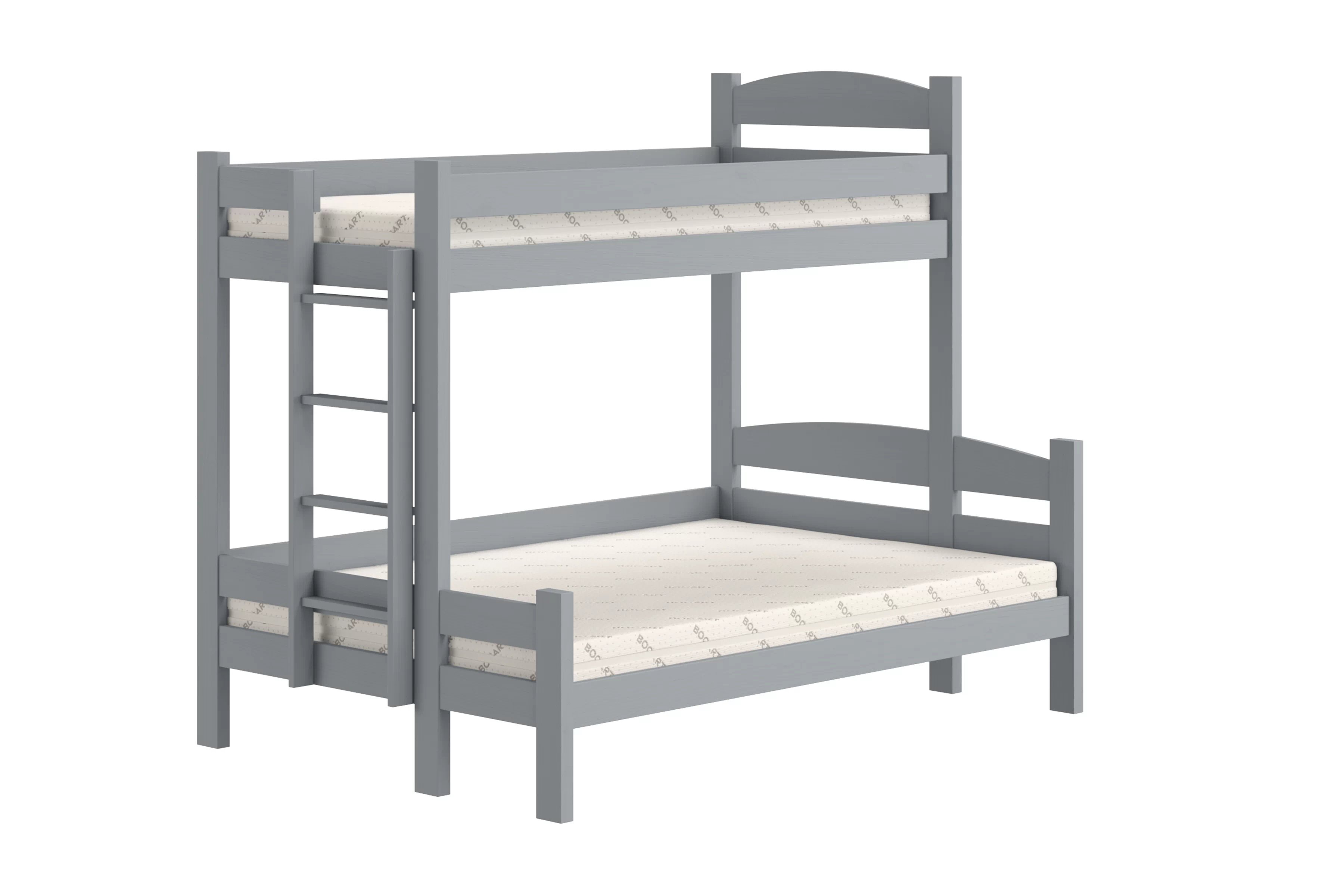 Poschodová posteľ Lovic so zásuvkami ľavá - šedý, 90x200/120x200 Posteľ poschodová Lovic 90x200/120x200 so zásuvkami ľavá strana - šedý