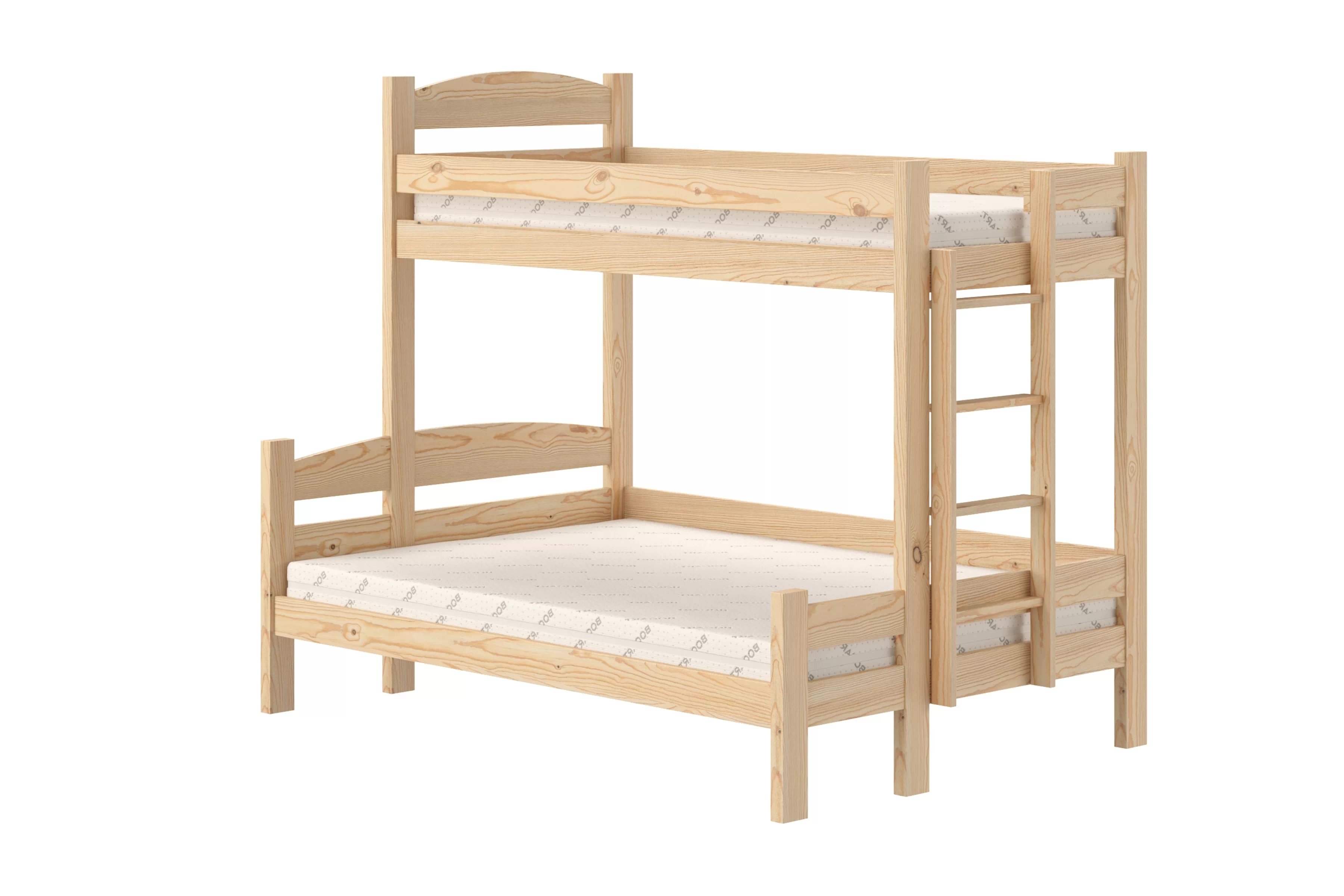 Patrová postel Lovic pravá 90x200/140x200 cm - borovice Postel patrová  Lovic 90x200/140x200 se zásuvkami pravá - borovice