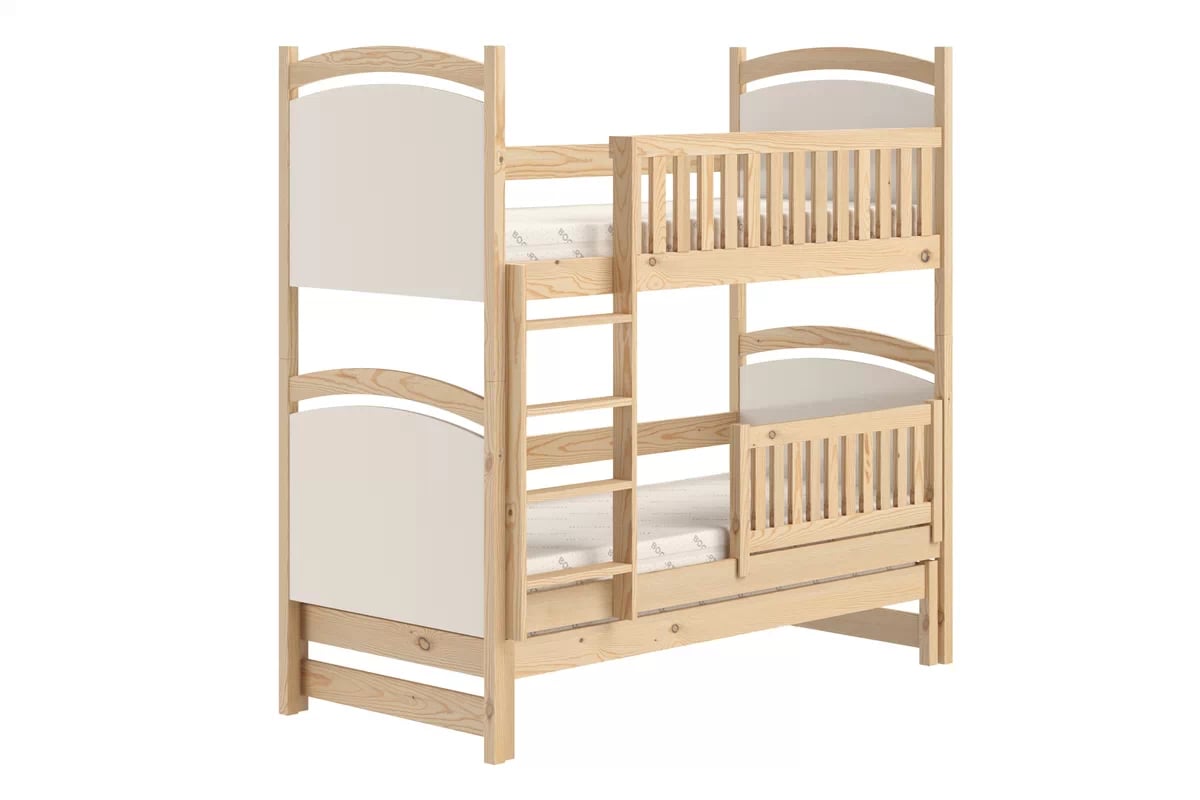 Patrová výsuvná postel Amely s tabulí na fixy 80x200 cm - borovice Postel patrová  výsuvná z tablica suchoscieralna Amely - 80x200 / borovice