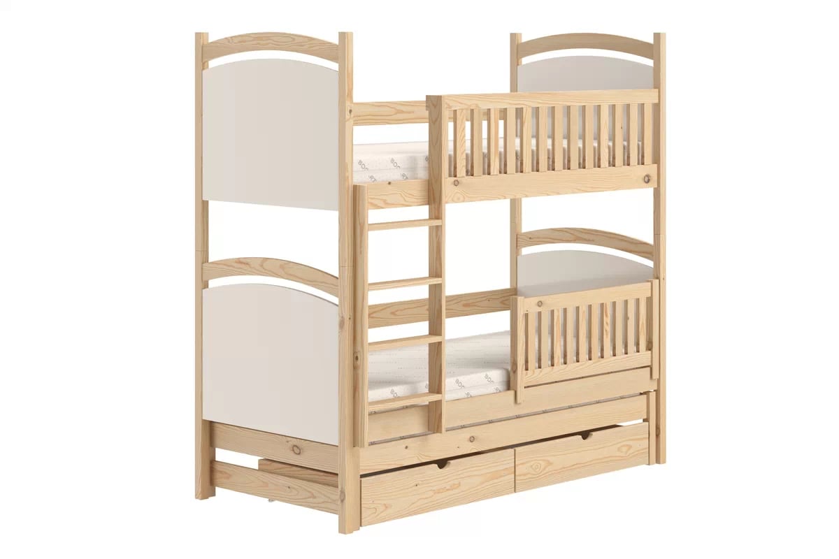 Patrová výsuvná postel Amely s tabulí na fixy 80x200 cm - borovice Postel patrová  výsuvná z tablica suchoscieralna Amely - 80x200 / borovice