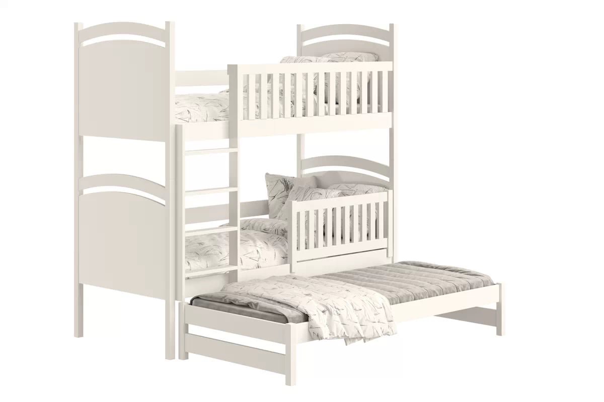 Patrová výsuvná postel Amely s tabulí na fixy 90x180 cm - bílá Postel patrová  výsuvná z tablica suchoscieralna Amely - 90x180 / bílá