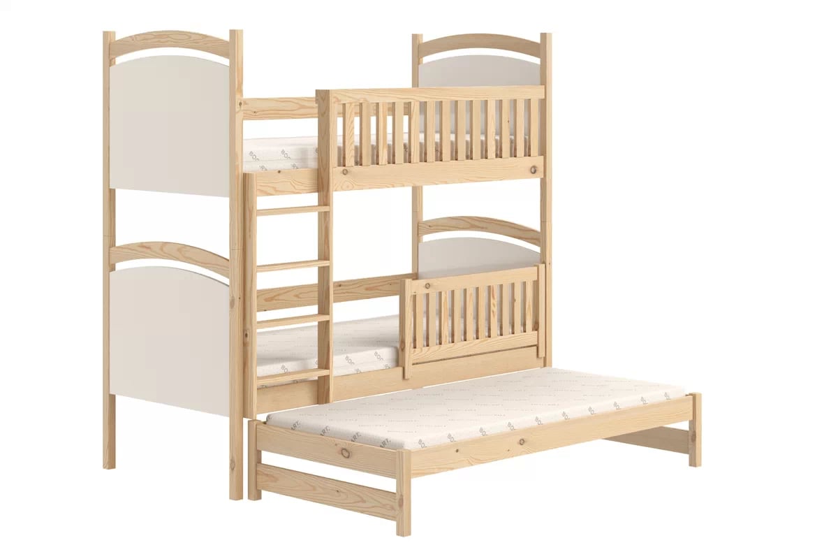 Patrová výsuvná postel Amely s tabulí na fixy 90x200 cm - borovice Postel patrová  výsuvná z tablica suchoscieralna Amely - 90x200 / borovice