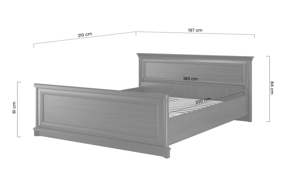 Postel Sonata 180x200 cm - kaštan šlechetný Postel Sonata - 180x200 - kaštan szlachetny