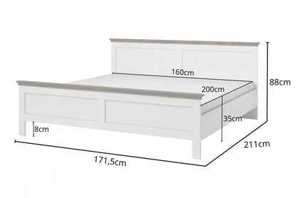 Postel Evora 32 180x200 cm - abisko ash / dub lefkas Postel pro ložnice Evora 32 - 180x200 - abisko ash / dub lefkas