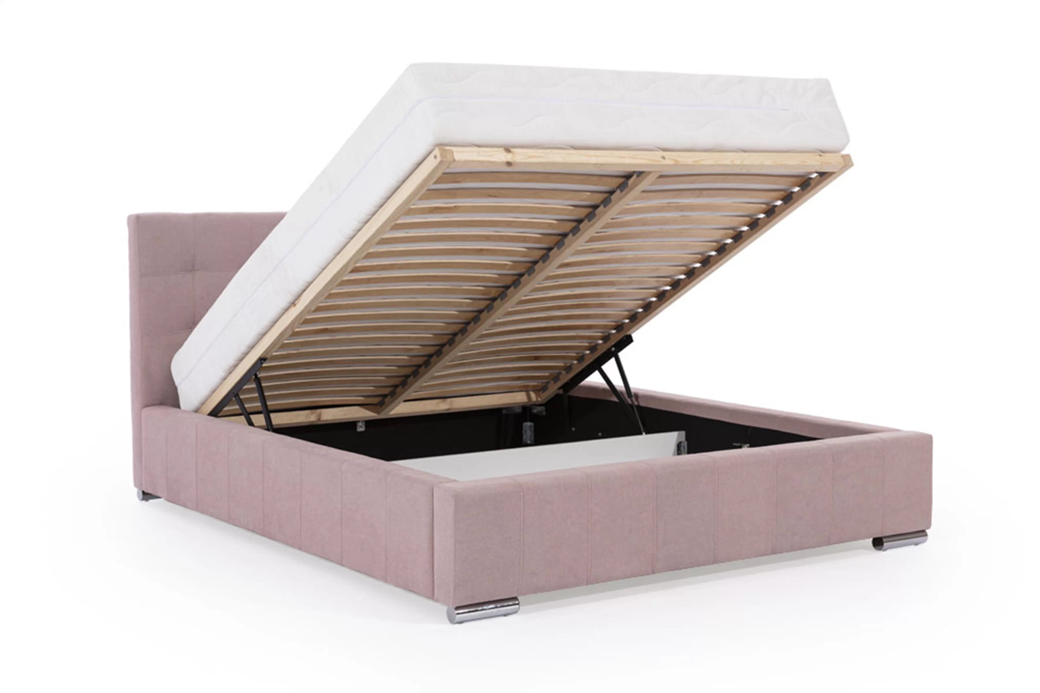 Manželská posteľ Firenzo s úložným priestorom 180x200 - ružový zamat Soro 61 Posteľ do  spálňa  Firenzo 180x200 S vnútorným úložným priestorom- Ružová velúr Soro 61