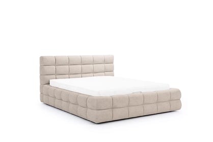 Manželská posteľ Magnelio Prestige 160x200 s úložným priestorom - béžová bouclé Catch Me 02