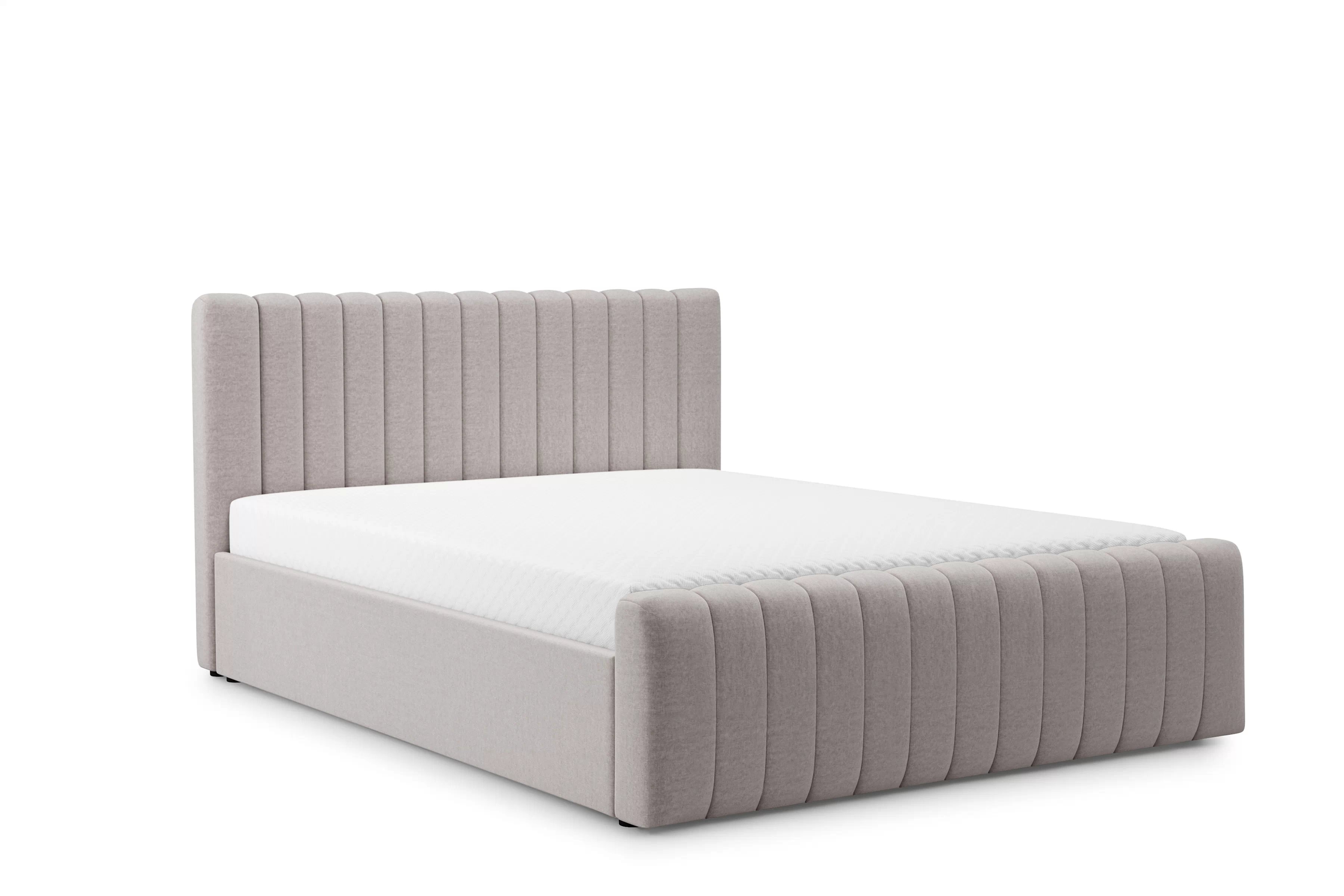 Manželská posteľ Nicole 180x200 s úložným priestorom - béžová ľahkočistiteľná látka Maya 01 Posteľ do  spálňa  Nicole 180x200 S vnútorným úložným priestorom- Béžová ľahkočistiaca Maya 01