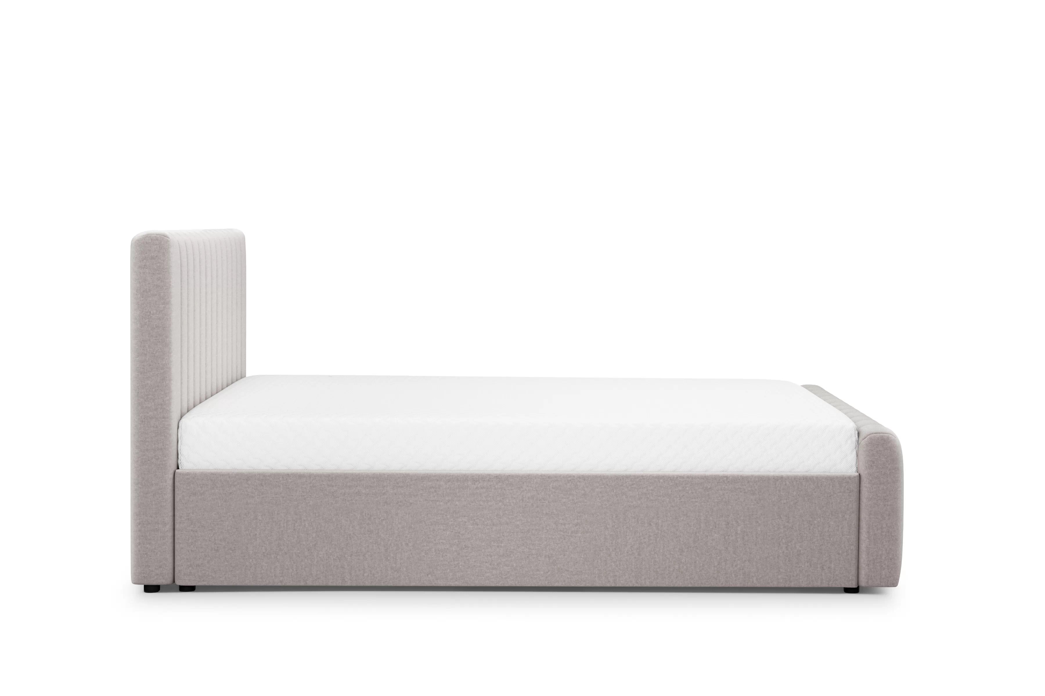 Manželská posteľ Nicole 180x200 s úložným priestorom - béžová ľahkočistiteľná látka Maya 01 Posteľ do  spálňa  Nicole 180x200 S vnútorným úložným priestorom- Béžová ľahkočistiaca Maya 01