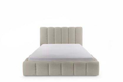 Čalouněná postel Aura 160x200 s úložným prostorem - béžová buklé Quelle 05 Postel čalouněné Aura 160x200 s úložným prostorem- béžová bukla Quelle 05