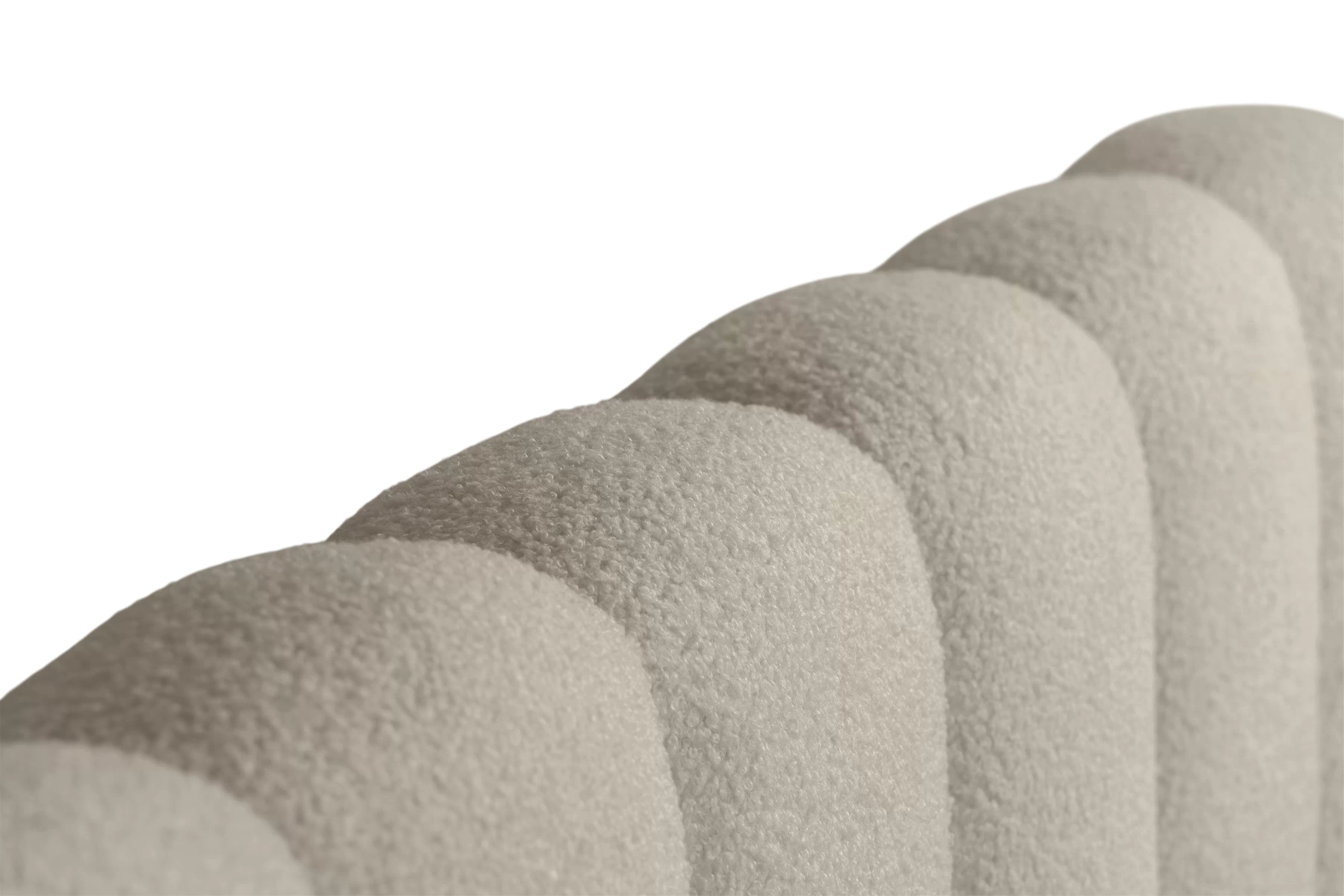 Manželská posteľ Aura 160x200 s úložným priestorom - béžové buklé Quelle 05 Posteľ čalúnená Aura 160x200 S vnútorným úložným priestorom- Béžová bukla Quelle 05