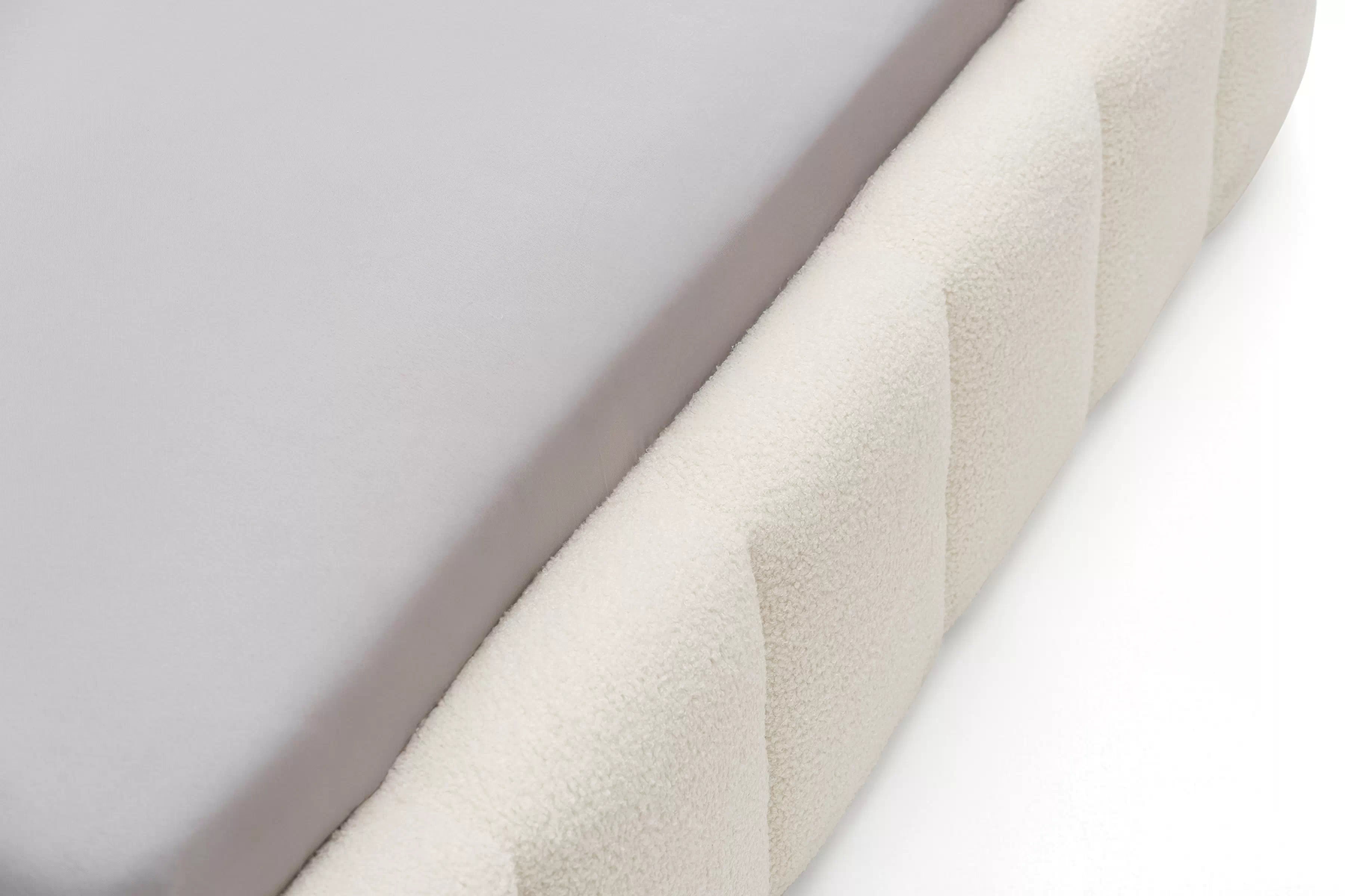 Manželská posteľ Aura 160x200 s úložným priestorom - svetlobéžové buklé Quelle 02 Posteľ čalúnená Aura 160x200 S vnútorným úložným priestorom- svetlý Béžová bukla Quelle 02