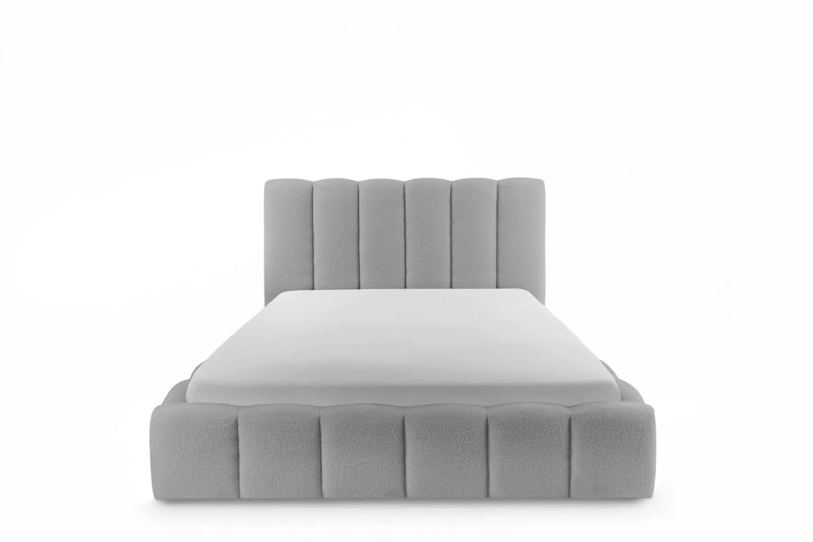 Čalouněná postel Aura 160x200 s úložným prostorem - šedá buklé Quelle 83 Postel čalouněné Aura 160x200 s úložným prostorem- šedá bukla Quelle 83