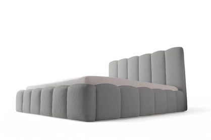 Čalouněná postel Aura 160x200 s úložným prostorem - šedá buklé Quelle 83 Postel čalouněné Aura 160x200 s úložným prostorem- šedá bukla Quelle 83
