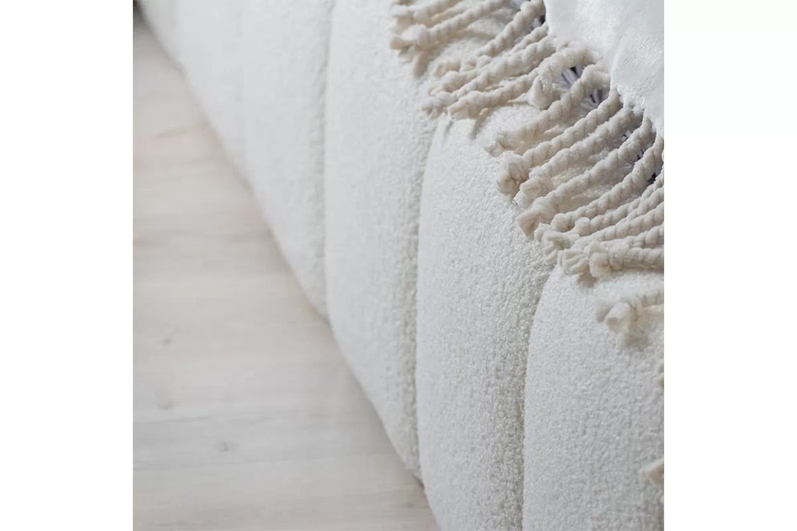 Čalouněná postel Aura 180x200 s úložným prostorem - světlý béž buklé Quelle 02 Postel čalouněné Aura 180x200 s úložným prostorem- světlý béžová bukla Quelle 02 