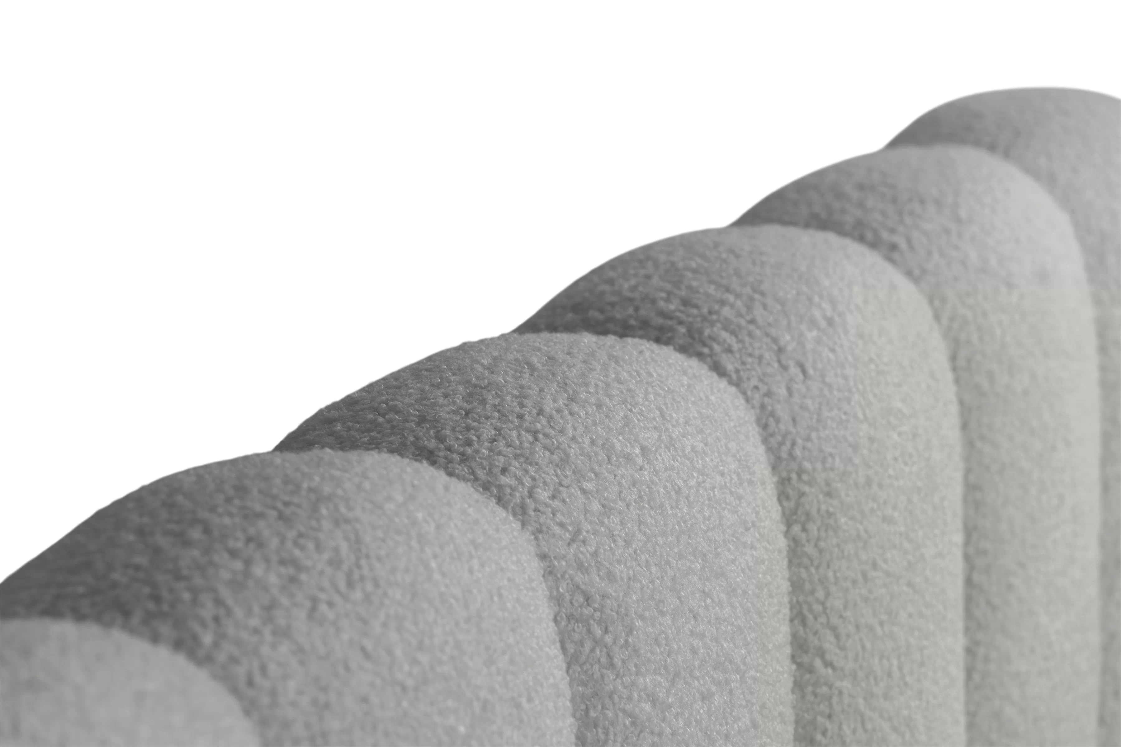 Manželská posteľ Aura 180x200 s úložným priestorom - sivé buklé Quelle 83 Posteľ čalúnená Aura 180x200 S vnútorným úložným priestorom- šedá bukla Quelle 83 