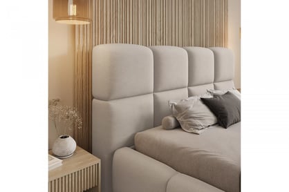 Čalouněná postel Cloud 180x200 s úložným prostorem - světle béžový samet Castel 03 Postel čalouněné Cloud 180x200 s úložným prostorem- světlý béžová samet Castel 03