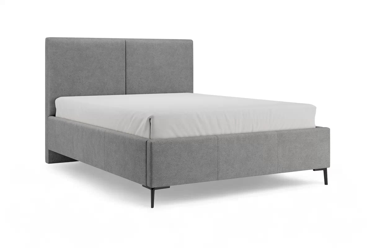 Čalouněná postel Lektis 180x200 - medově hnědá látka Maya 06 / černé kovové nohy Postel čalouněné Lektis 180x200 - šedá potahová látka snadno čistitelný Maya 18 / Nohy kovové černá