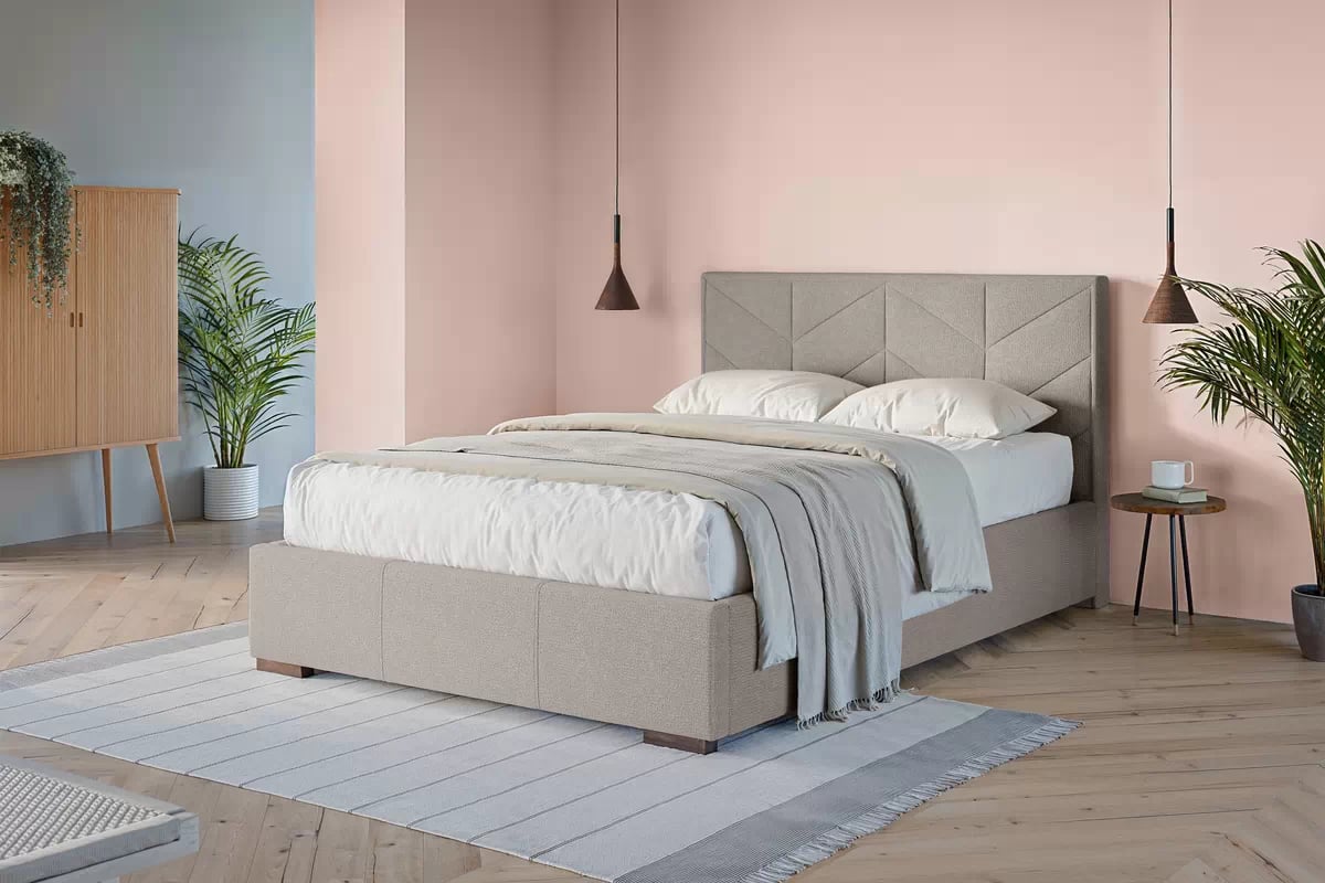 Posteľ čalouněné Lindi 140x200 - Hnedý šenil Perfect Harmony 04 / nožičky Venge Posteľ čalouněné Lindi 140x200 - Hnedý šenil Perfect Harmony 04 / nožičky Venge