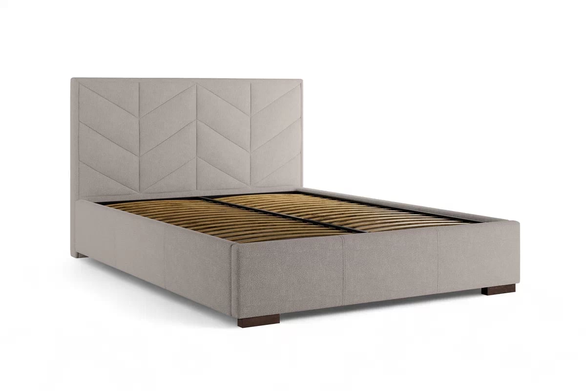 Čalouněná posteľ Lindi 180x200 ze stelazem – hnedý šenil Perfect Harmony 04 / nožičky Venge Posteľ čalouněné Lindi 180x200 ze stelazem - Hnedý šenil Perfect Harmony 04 / nožičky Venge
