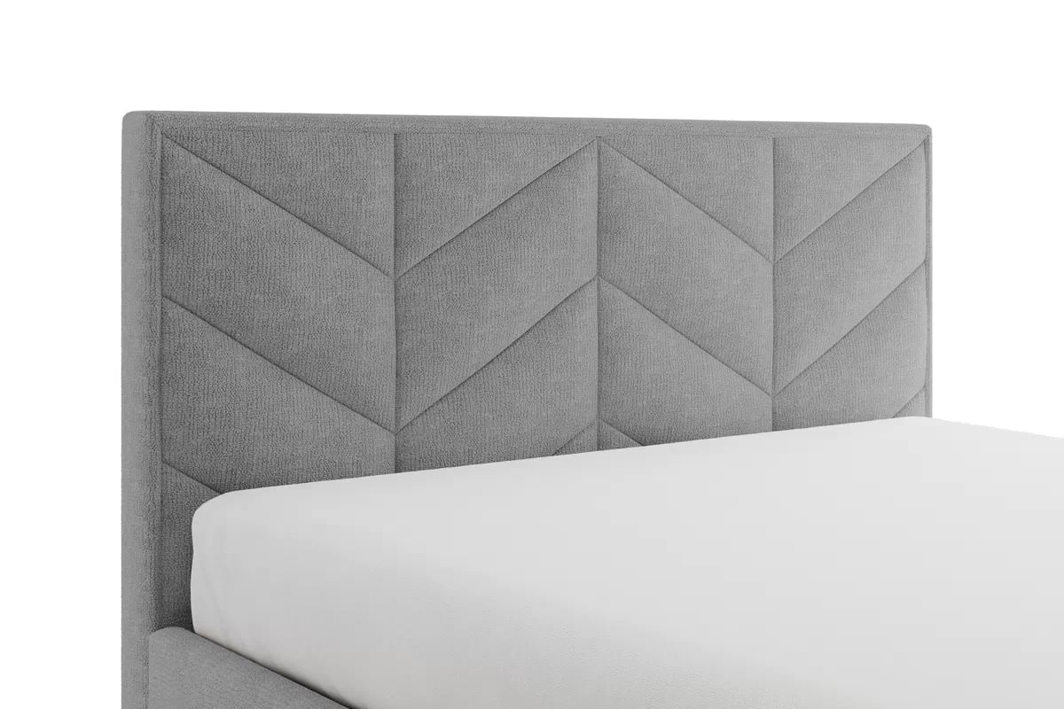 Čalouněná postel Lindi 180x200 s roštem a úložným prostorem - šedá látka Perfect Harmony 82 / nohy wenge Postel čalouněné Lindi 180x200 ze stelazem a úložným prostorem - šedá šenil Perfect Harmony 82 / Nohy wenge