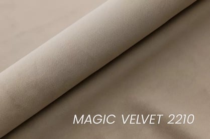 Čalouněná postel Misel 140x200 - béžový samet Magic Velvet 2210 / černé nohy Postel čalouněné Misel 140x200 - béžová samet Magic Velvet 2210 / Nohy černá 