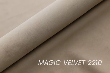 Čalouněná postel Misel 140x200 s roštem - béžový samet Magic Velvet 2210 / černé nohy Postel čalouněné Misel 140x200 ze stelazem - béžová samet Magic Velvet 2210 / Nohy černá 