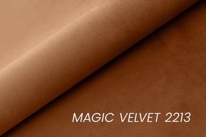 Čalouněná postel Misel 140x200 s roštem - cihlový samet Magic Velvet 2213 / černé nohy Postel čalouněné Misel 140x200 ze stelazem - cihlová samet Magic Velvet 2213 / Nohy černá 