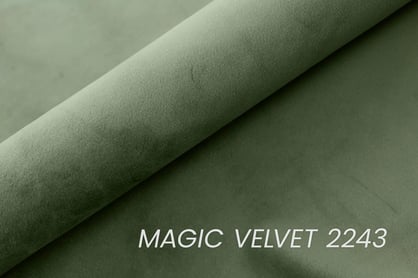 Čalouněná postel Misel 140x200 s roštem - zelený samet Magic Velvet 2243 / zlaté nohy Postel čalouněné Misel 140x200 ze stelazem - zelená samet Magic Velvet 2243 / Nohy zlaté 