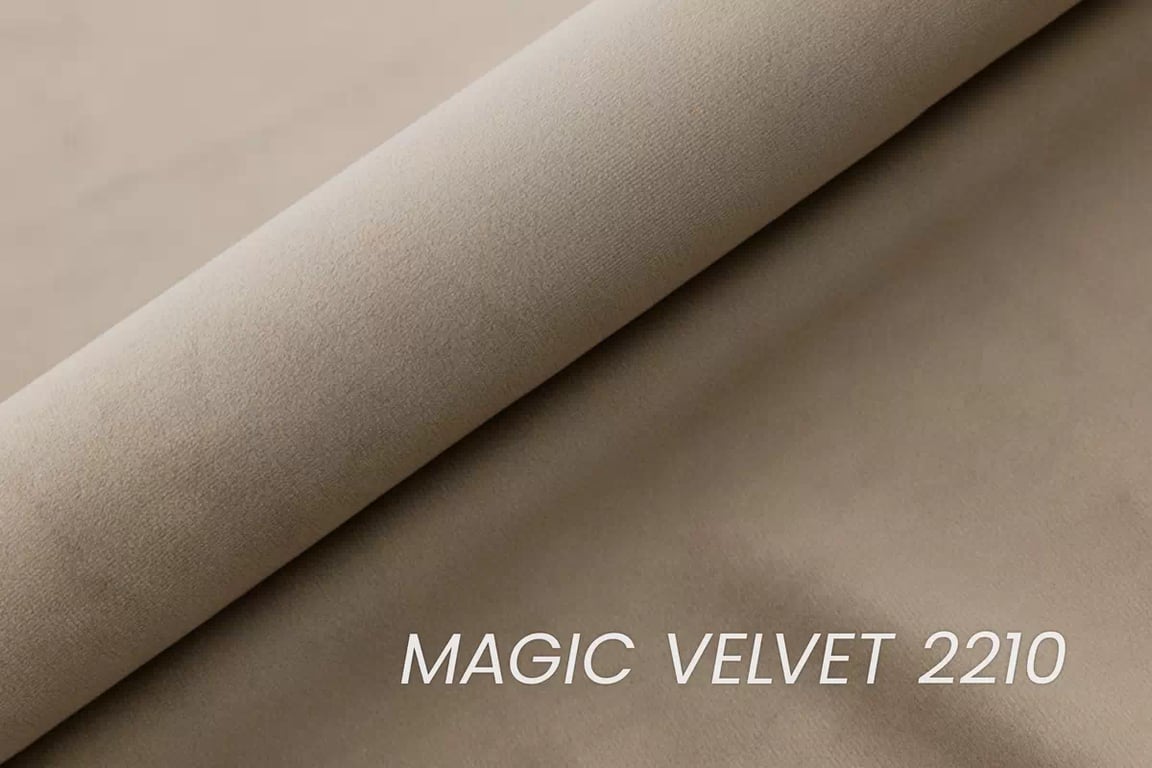 Čalouněná postel Misel 160x200 - béžový samet Magic Velvet 2210 / černé nohy Postel čalouněné Misel 160x200 - béžová samet Magic Velvet 2210 / Nohy černá 