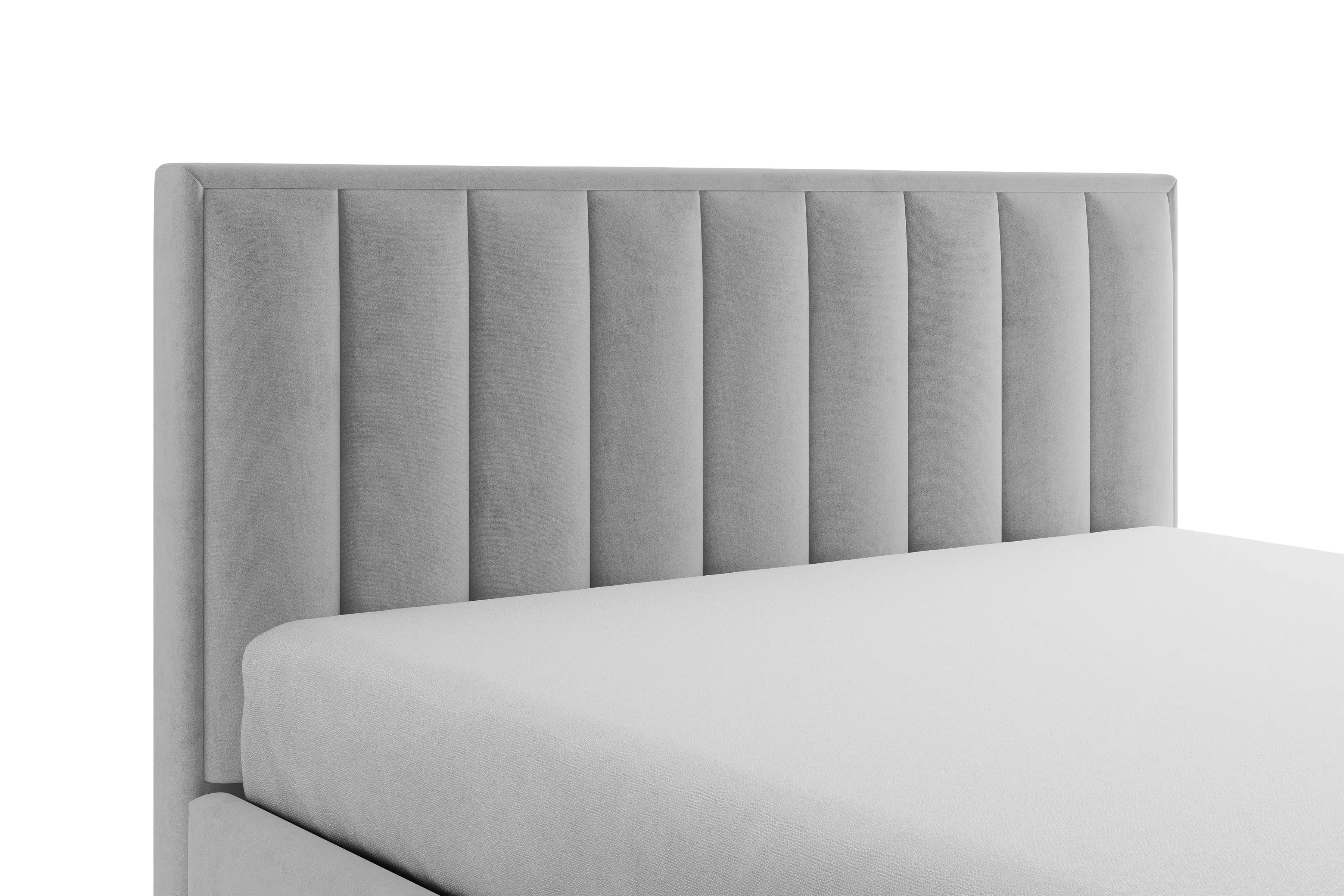 Čalouněná postel Misel 160x200 s roštem - šedý samet Magic Velvet 2240 / černé nohy Postel čalouněné Misel 160x200 ze stelazem - šedá samet Magic Velvet 2240 / Nohy černá 